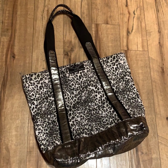 Victoria Secret Leopard print canvas tote - Picture 2 of 10